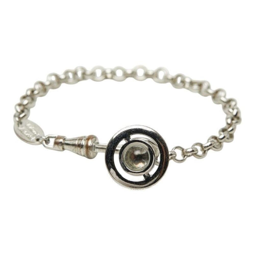 Vivienne Westwood Orb Silver-Tone Rhinestone Bracelet